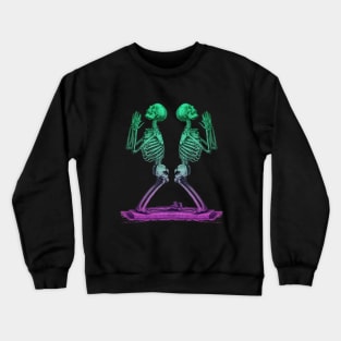 Halloween Theme - Praying Skeletons Crewneck Sweatshirt